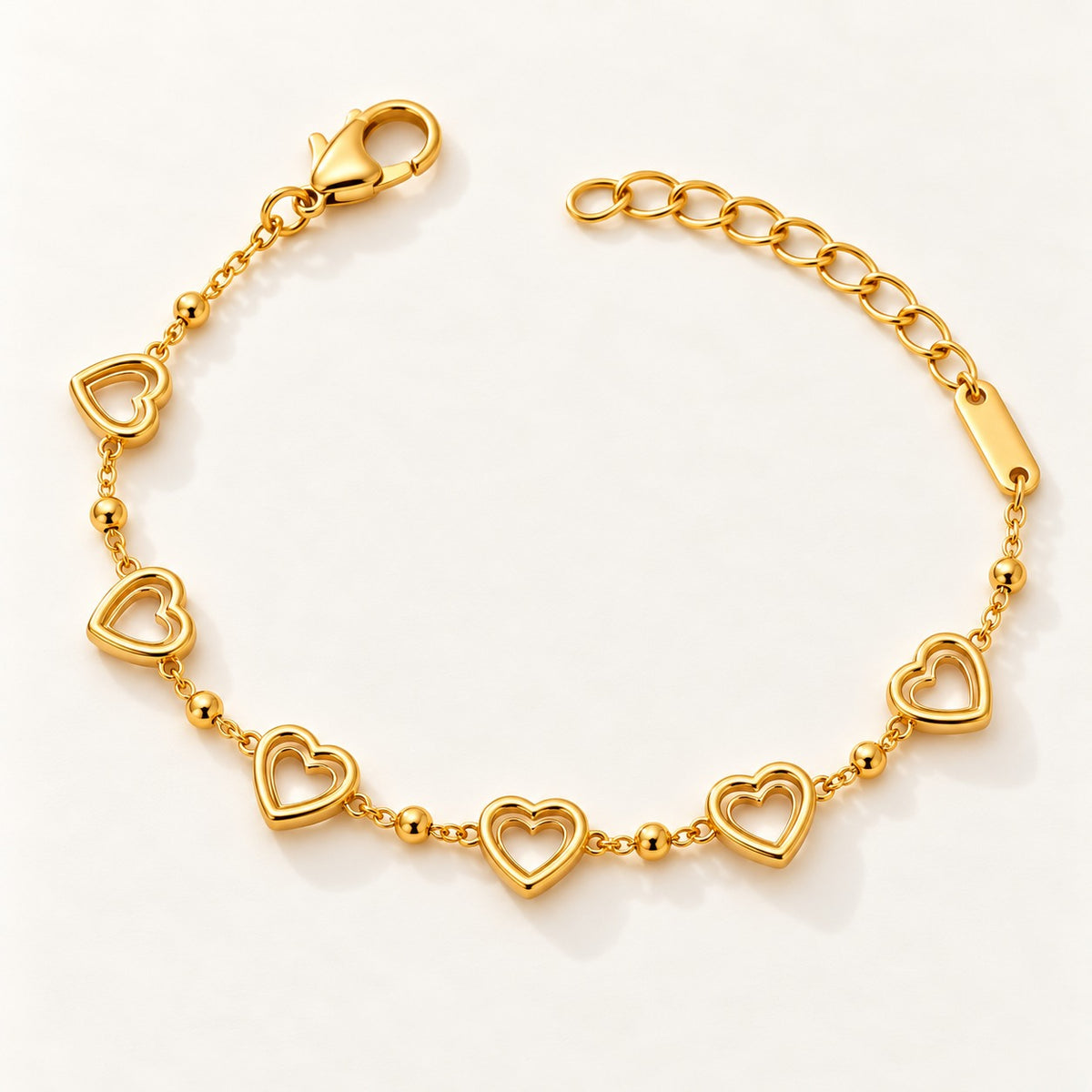 Open Heart Link Bracelet – product photo