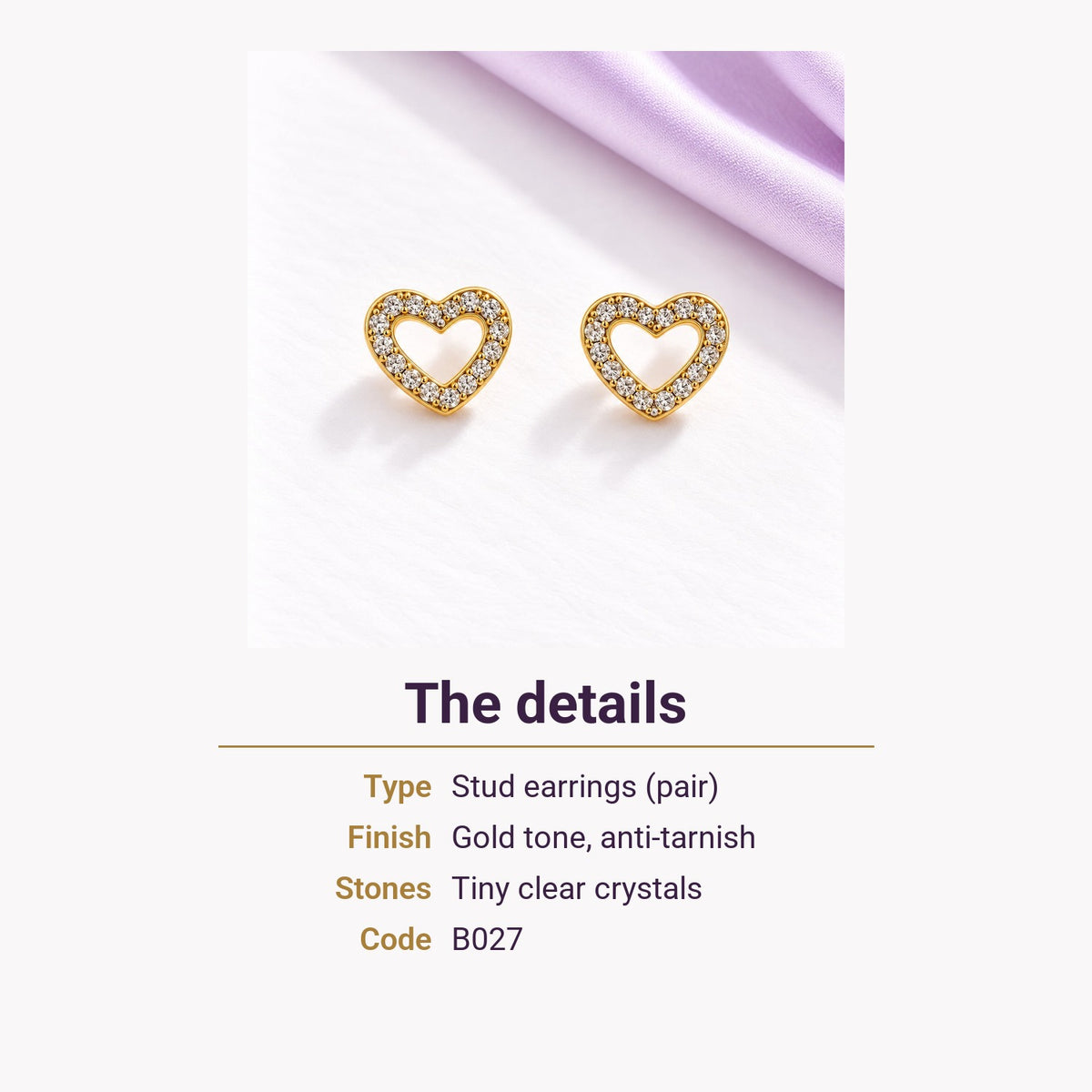 Open Heart Studs – the details