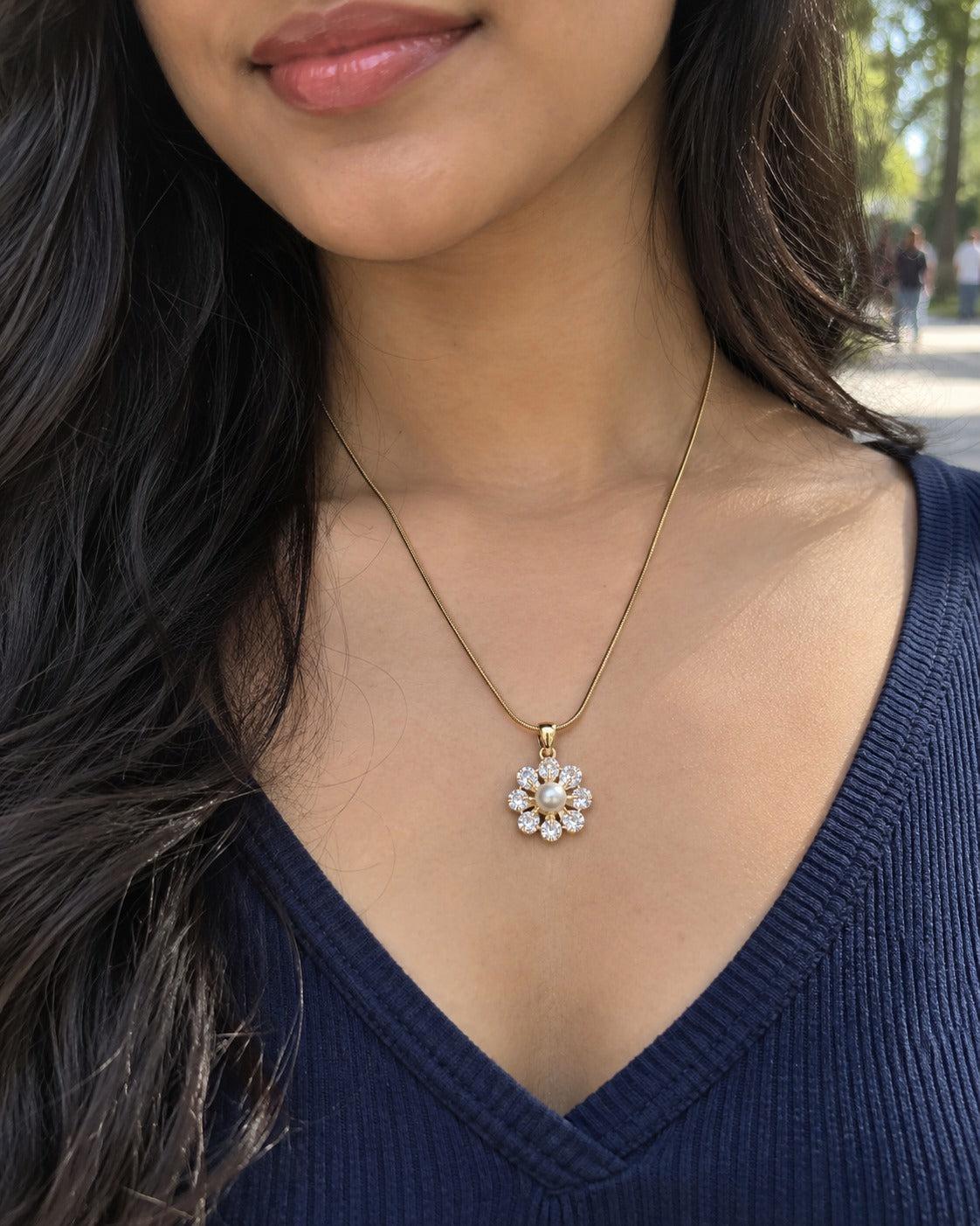 Pearl Bloom Necklace – worn
