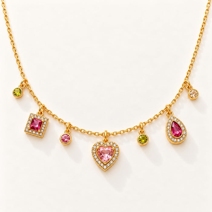 Pink Charm Necklace