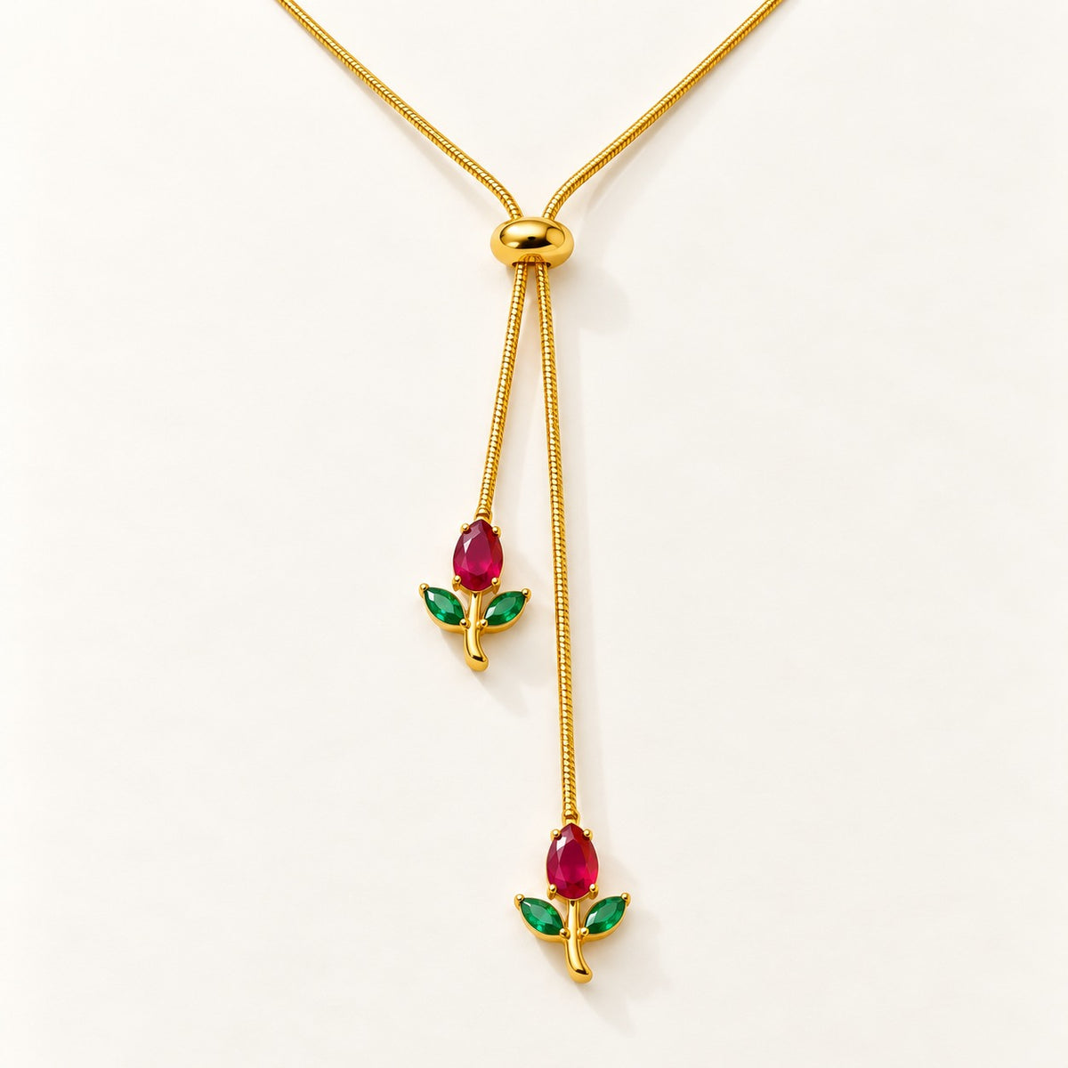 Rose Lariat Necklace – product photo