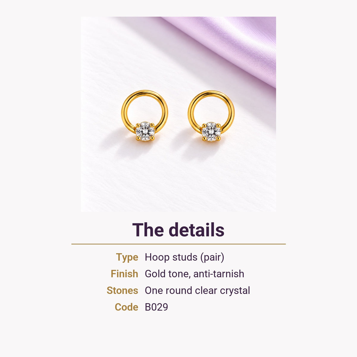 Solitaire Hoop Earrings – the details