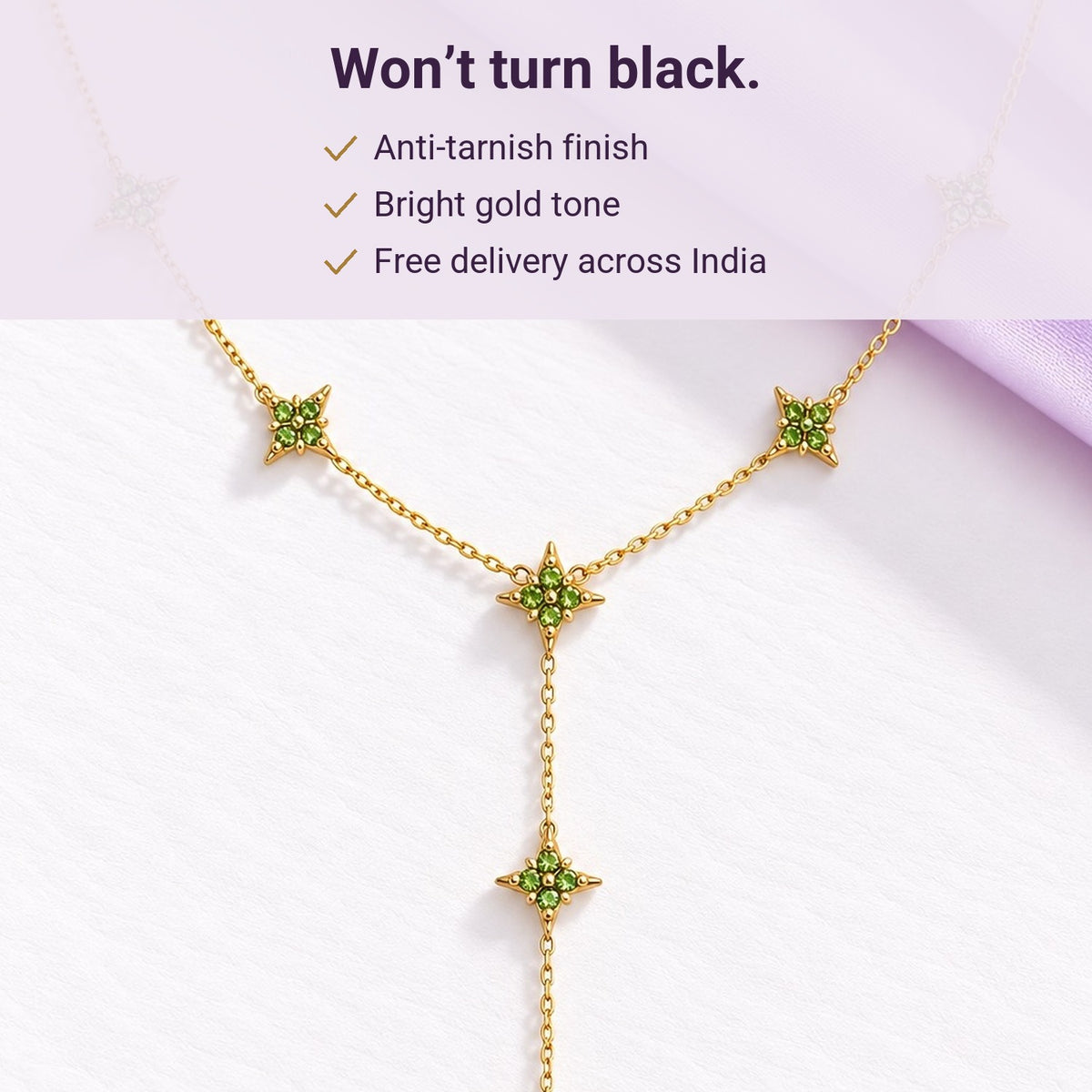 Star Lariat Necklace – anti-tarnish