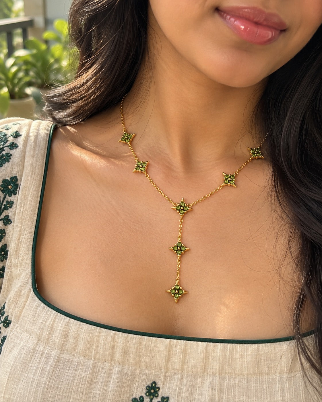 Star Lariat Necklace – worn