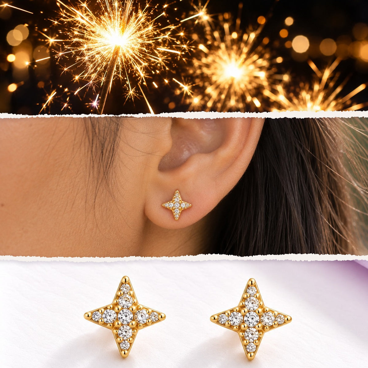 Starburst Studs – inspired by nature, worn