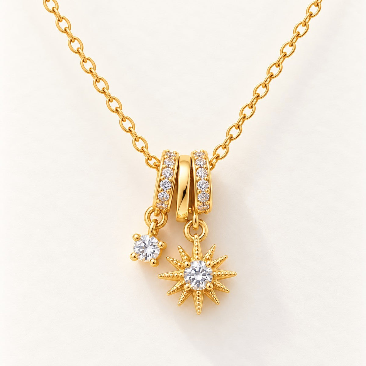 Sunburst Charm Necklace – product photo