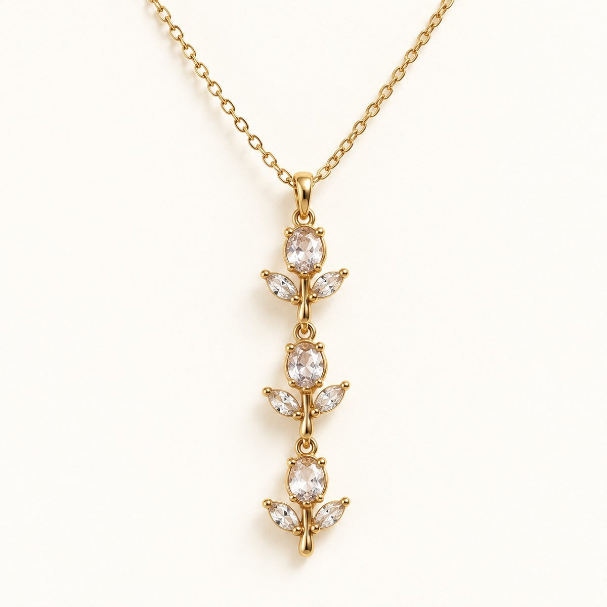 Tulip Drop Necklace – Clear