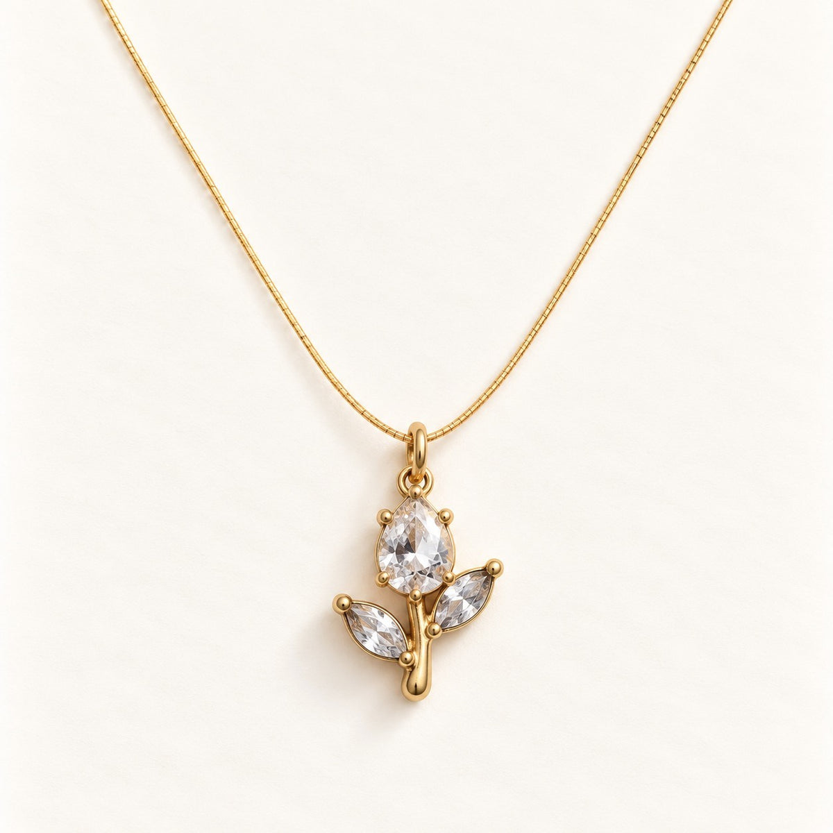 Tulip Mini Necklace – Clear